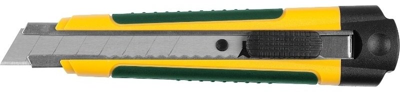 Канцелярский нож Kraftool KRAFTOOL 18 мм, нож с сегментированным лезвием мультиколор