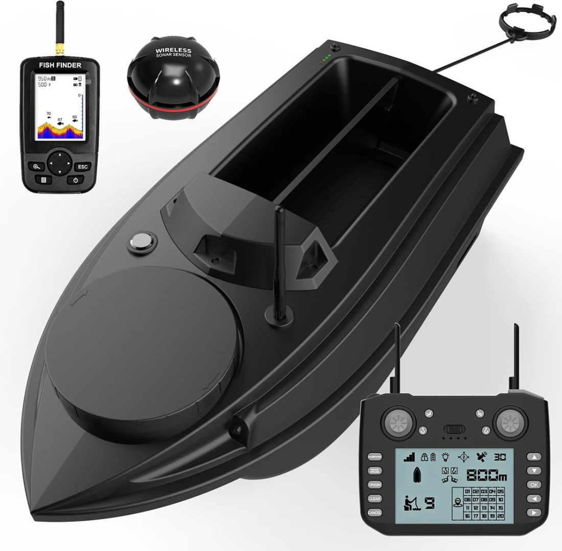 Прикормочный кораблик Flytec V030 GPS черный купить,NaN