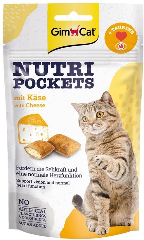 Лакомство GimCat Nutri Pockets подушечки сыр 60 г 1 шт