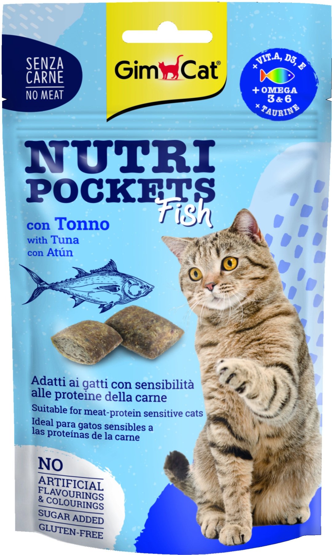 Лакомство GimCat Nutri Pockets подушечки тунец 60 г 1 шт