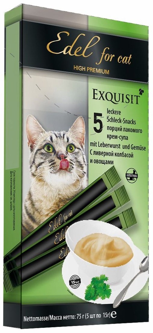 Лакомство Edel Cat пюре ливер, овощи 75 г 1 шт