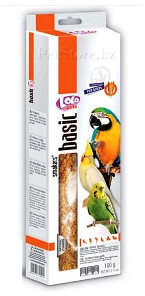 Лакомство LoLo Pets палочки LoLo Pets Сенегальское просо для птиц 100г 72000 100 г