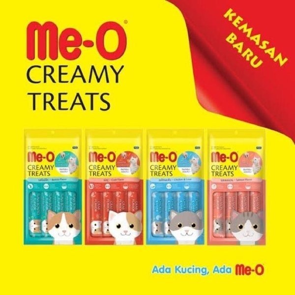 Лакомство Me-O пюре молочные продукты, курица, печень Me-O 15 г 4 шт