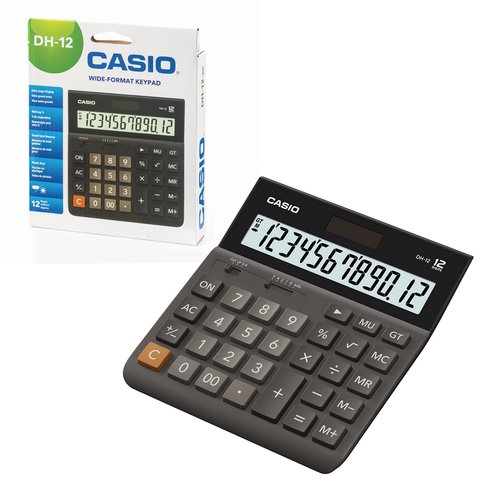 Калькулятор настольный CASIO DH-12-BK-S-EP - ForteMarket Калькулятор настольный CASIO DH-12-BK-S-EP купить,0