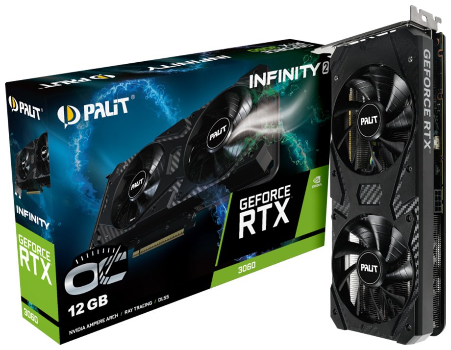 Видеокарта Palit GeForce RTX 3060 Infinity 2 OC (NE63060U19K9-PG190L) 12 Гб