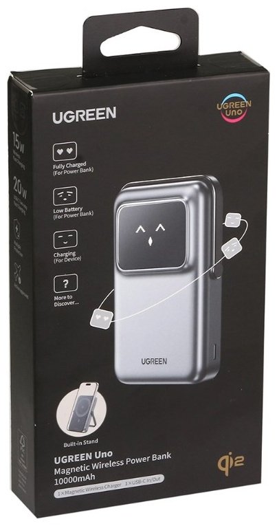 Внешний аккумулятор Ugreen PB764 (45329) 10000 мАч 20 Вт серый купить,27705