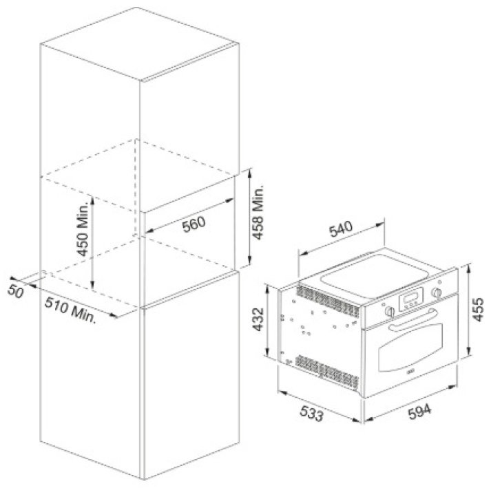 Микроволновая печь Franke FMW 45 CL G ON черный