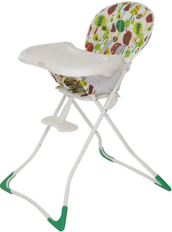 Стульчик для кормления Graco Tea Time Orchard white-green бело-зеленый купить,NaN