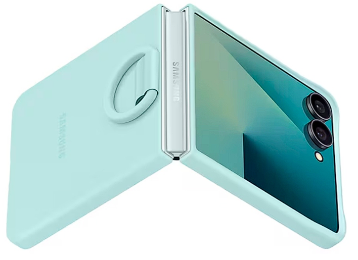 Чехол для телефона SAMSUNG Ring Case Silicone Z Flip7 EF-PF766TMEGRU Mint  купить,NaN