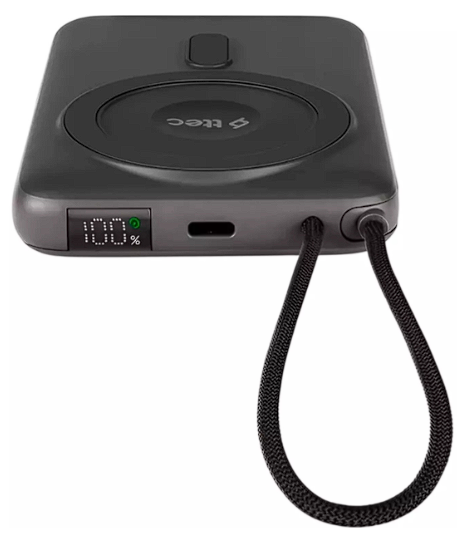 Внешний аккумулятор TTEC ReCharger M LCD 10000 mAhPD 20W USB-C cable 2BB230GR черный