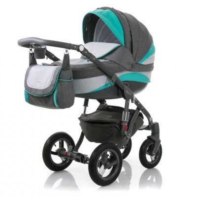 Коляска Adamex Barletta New B2 2в1 gray-turquoise купить,NaN