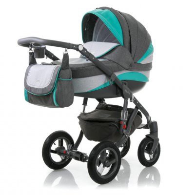 Коляска Adamex Barletta New B2 2в1 gray-turquoise купить,NaN