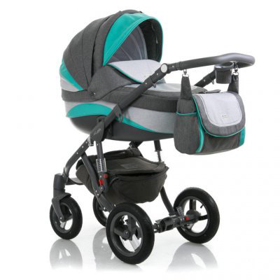 Коляска Adamex Barletta New B2 2в1 gray-turquoise купить,NaN