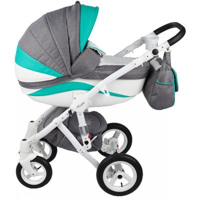 Коляска Adamex Barletta New B2 2в1 gray-turquoise купить,NaN