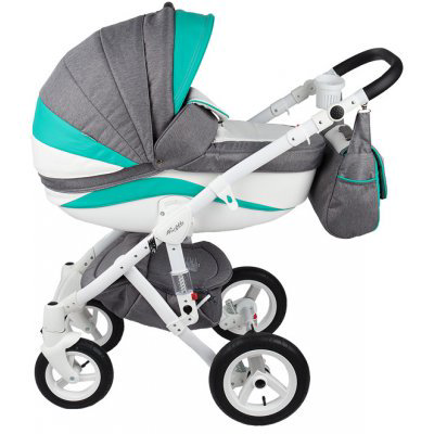Коляска Adamex Barletta New B2 2в1 gray-turquoise купить,NaN