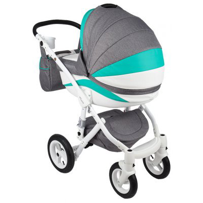 Коляска Adamex Barletta New B2 2в1 gray-turquoise купить,NaN