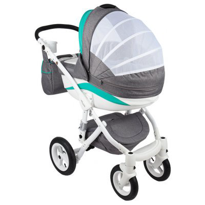 Коляска Adamex Barletta New B2 2в1 gray-turquoise купить,NaN