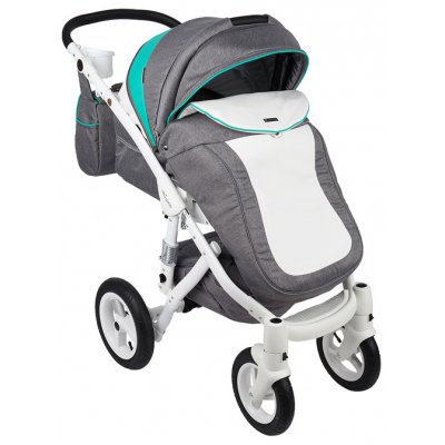 Коляска Adamex Barletta New B2 2в1 gray-turquoise купить,NaN