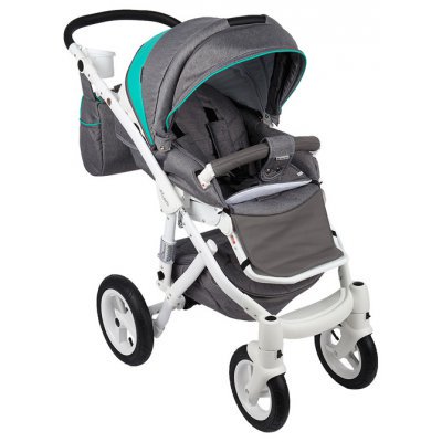 Коляска Adamex Barletta New B2 2в1 gray-turquoise купить,NaN