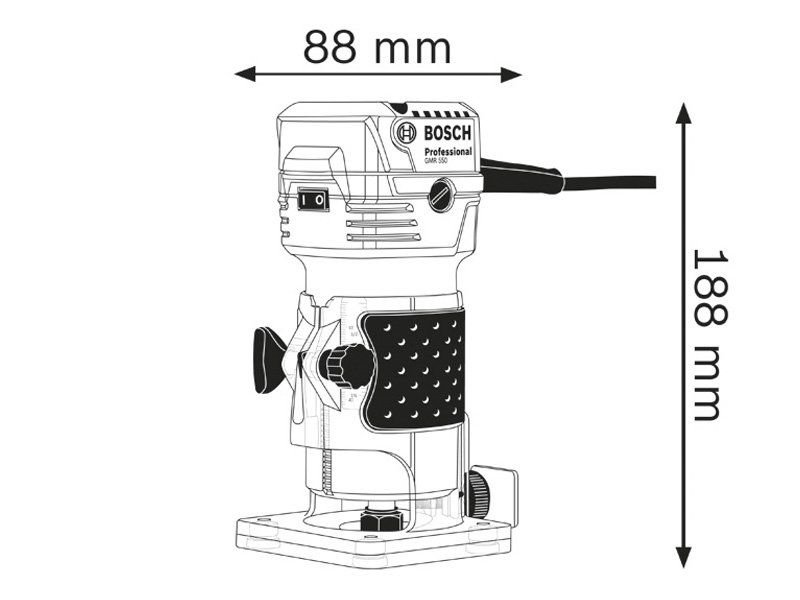 Кромочный фрезер Bosch GKF 550 Professional синий купить,54740