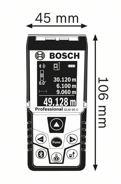 Лазерный дальномер Bosch GLM 50 C 0601072C00 синий купить,NaN