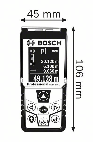 Лазерный дальномер Bosch GLM 50 C 0601072C00 синий купить,NaN