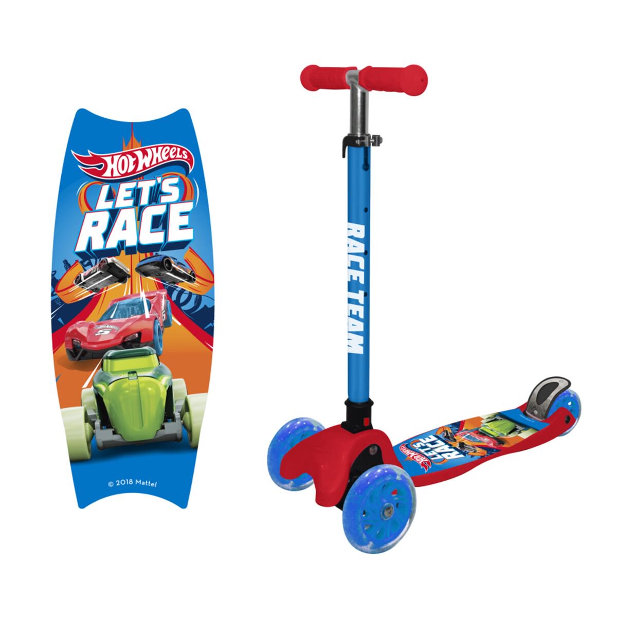Самокат   1toy Hot Wheels синий купить,NaN