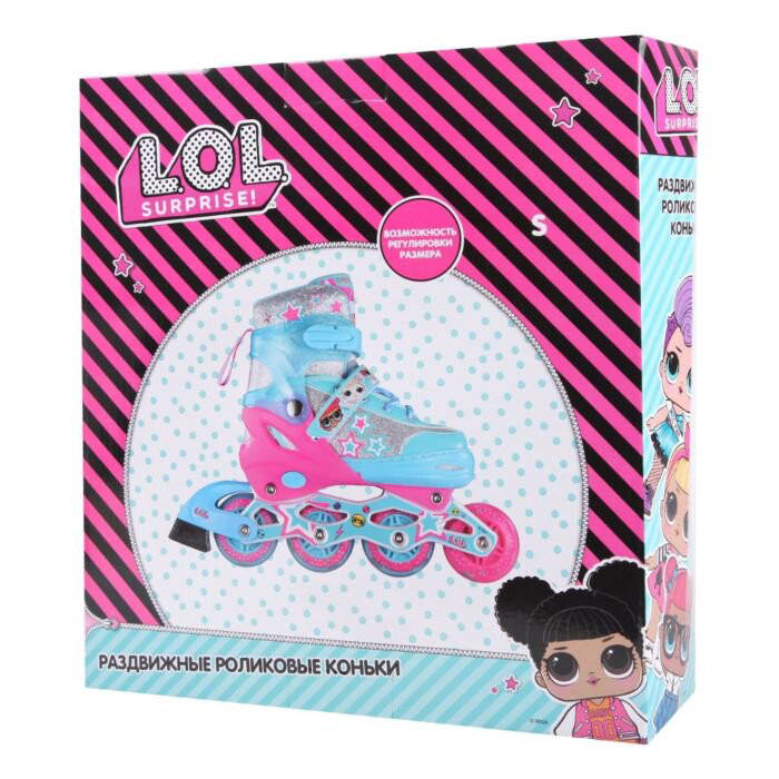 Ролики 1toy LOL размер S 30-33 голубые купить,NaN