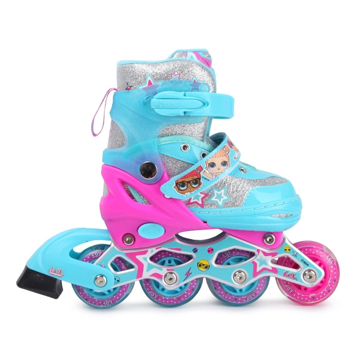 Ролики 1toy LOL размер S 30-33 голубые купить,NaN