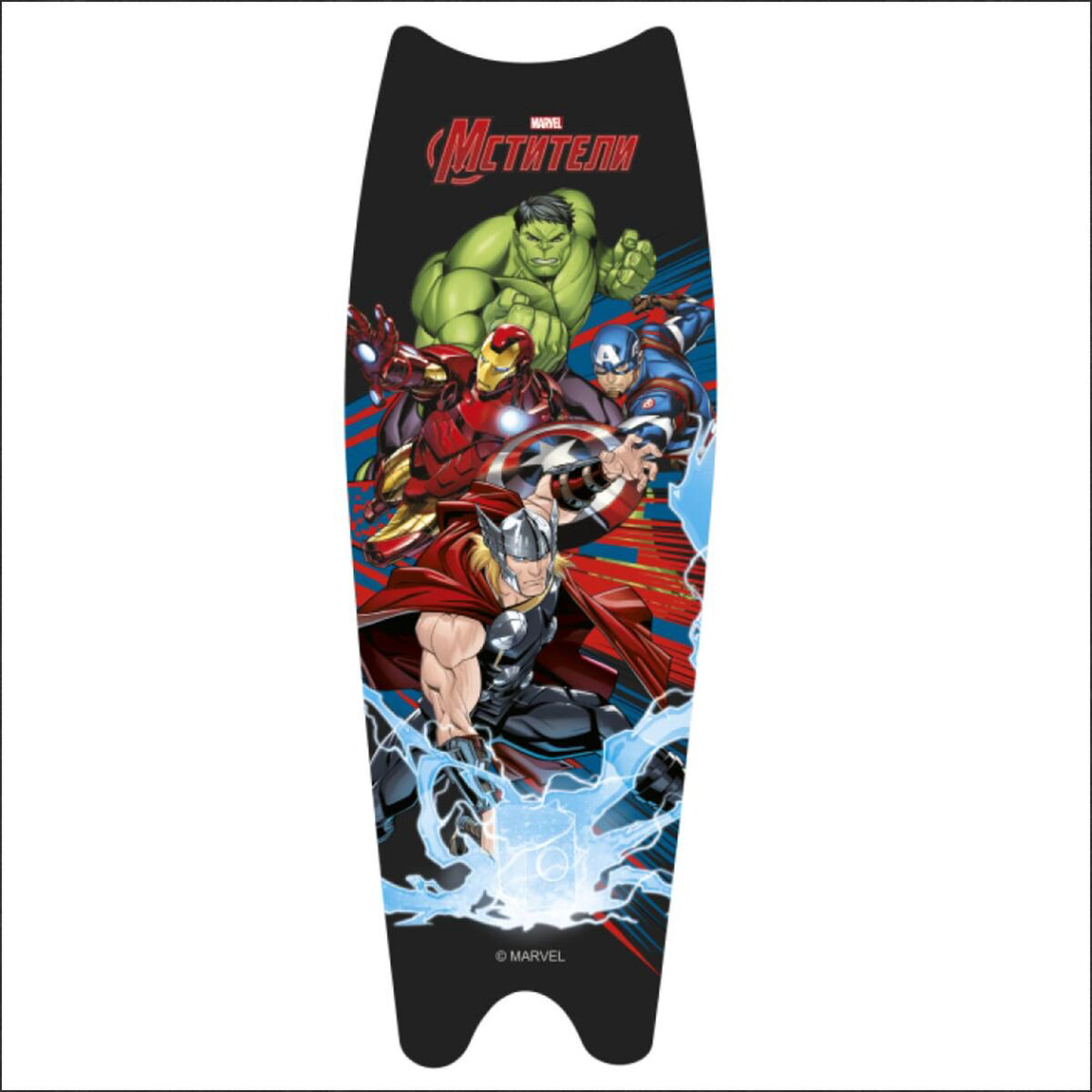 Самокат  1toy Marvel мстители  черный купить,NaN