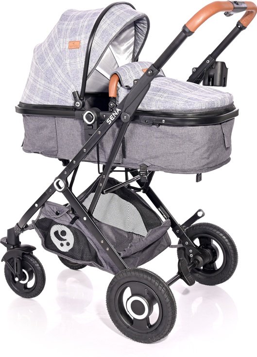 Коляска-трансформер 3в1 Lorelli Sena 2000  Grey Squared купить,NaN