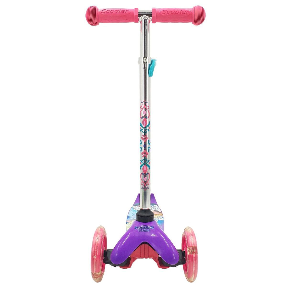 Самокат 1toy  Disney  Холодное сердце фиолетовый купить,NaN