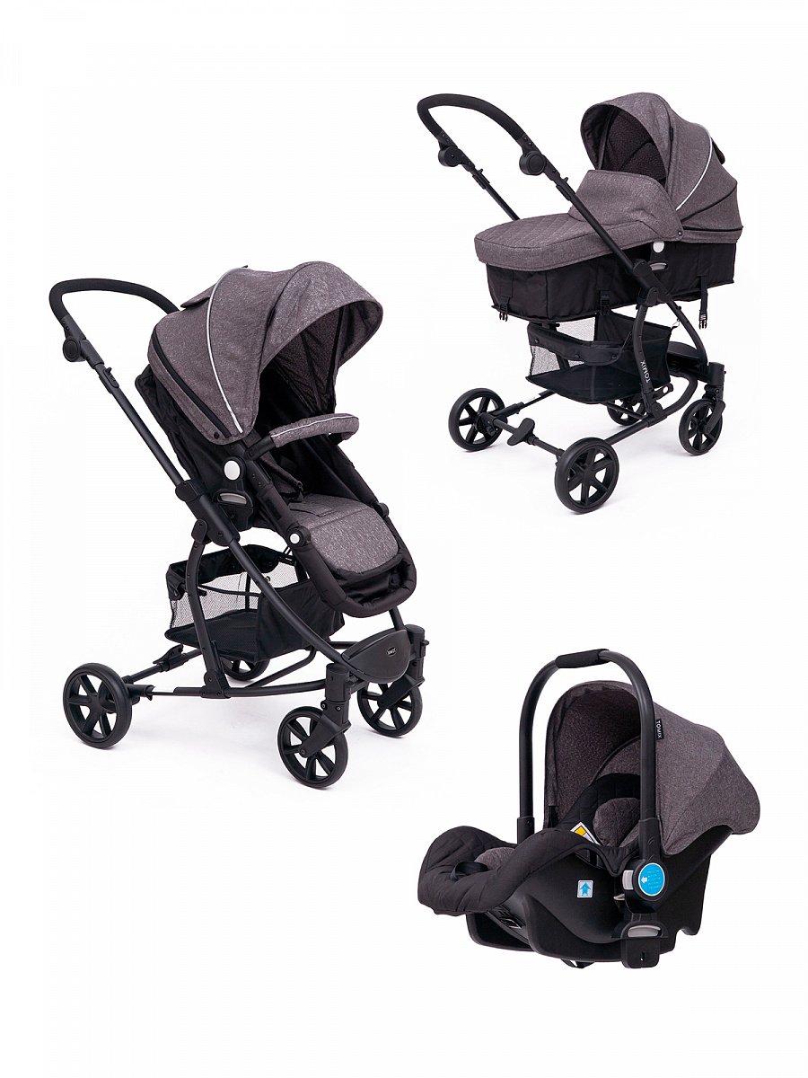 Коляска 2в1 Tomix Bloom Dark Grey/Black купить,NaN