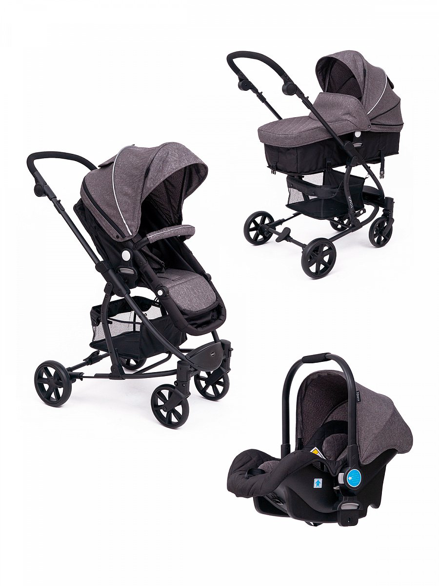 Коляска 2в1 Tomix Bloom Dark Grey/Black купить,NaN
