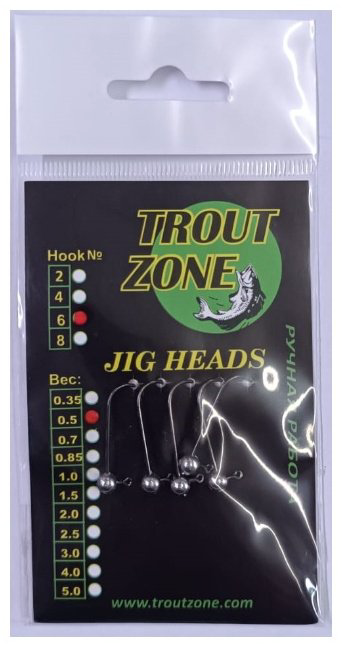 Крючок для рыбалки Trout Zone TZ05 6 б-цв джиговый черный 3 шт купить,NaN