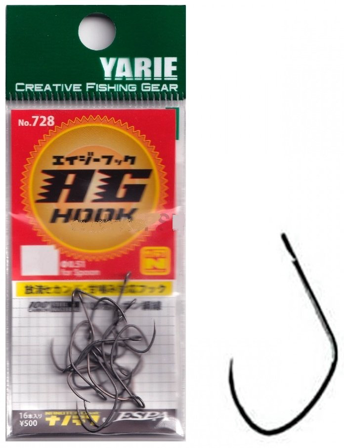 Крючок для рыбалки Yarie 4511135039798 одинарный серебристый 16 шт купить,NaN
