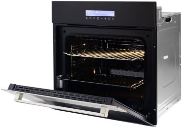Духовой шкаф HAUSLER HLS-BI61BSG10CGFS черный, серебристый