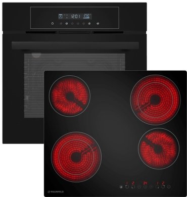 Духовой шкаф MAUNFELD Bergen AEOD6063B + варочная поверхность AVCE594D2BK черный