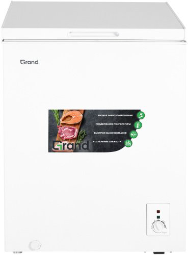 Морозильник GRAND GMCF-150WAAI 142 л белый купить,NaN