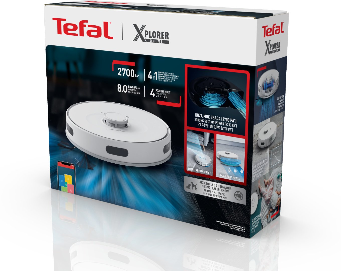 Робот-пылесос Tefal X-plorer Serie 75 S RG8577WH белый - ForteMarket Робот-пылесос Tefal X-plorer Serie 75 S RG8577WH белый купить,0