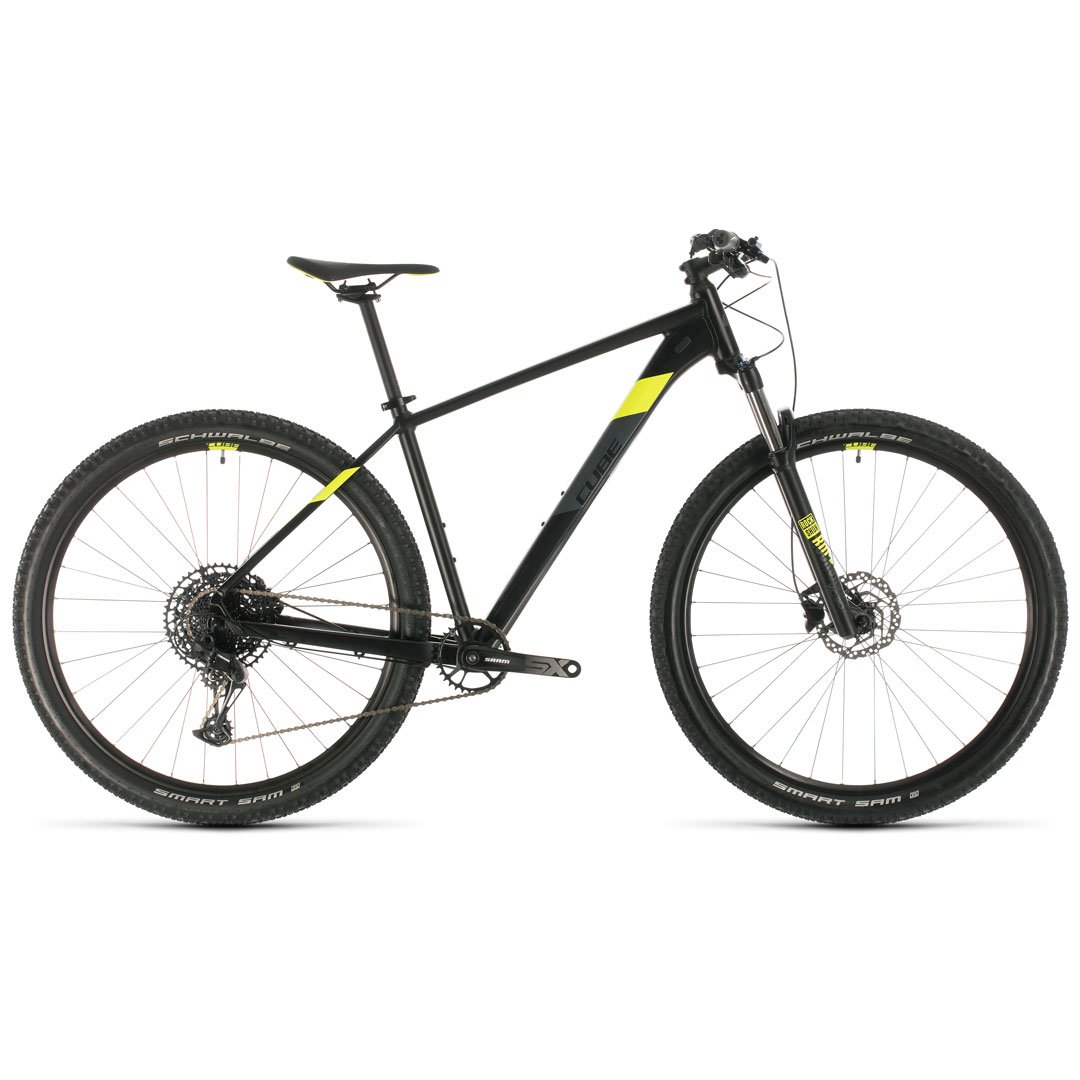 Велосипед Cube Analog 2020 16" 27.5 black-n-flashyellow купить,NaN