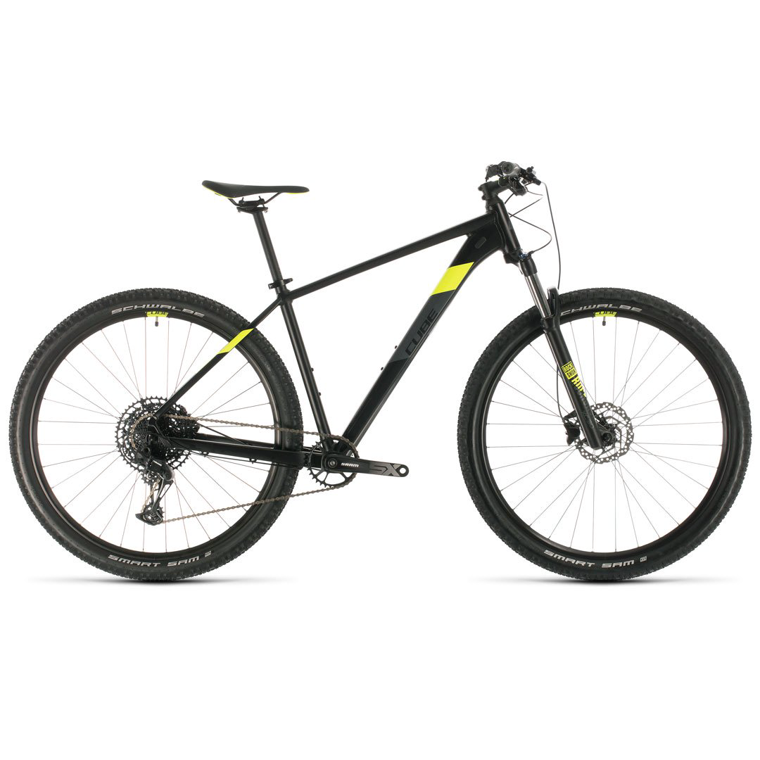 Велосипед Cube Analog 2020 16" 27.5 black-n-flashyellow купить,NaN
