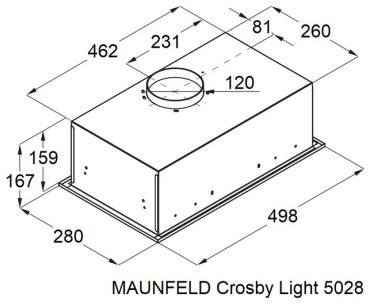 Вытяжка MAUNFELD Crosby Light 5028 черный купить,NaN