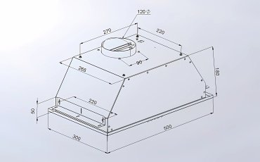 Вытяжка Artel Canopy 350 GREY серый купить,0