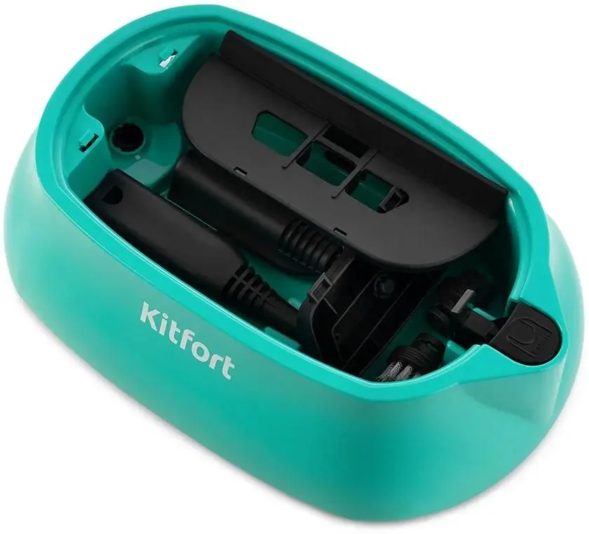 Пароочиститель Kitfort KT-9102-3 черно-бирюзовый