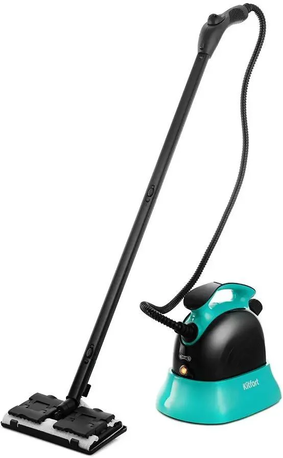 Пароочиститель Kitfort KT-9102-3 черно-бирюзовый