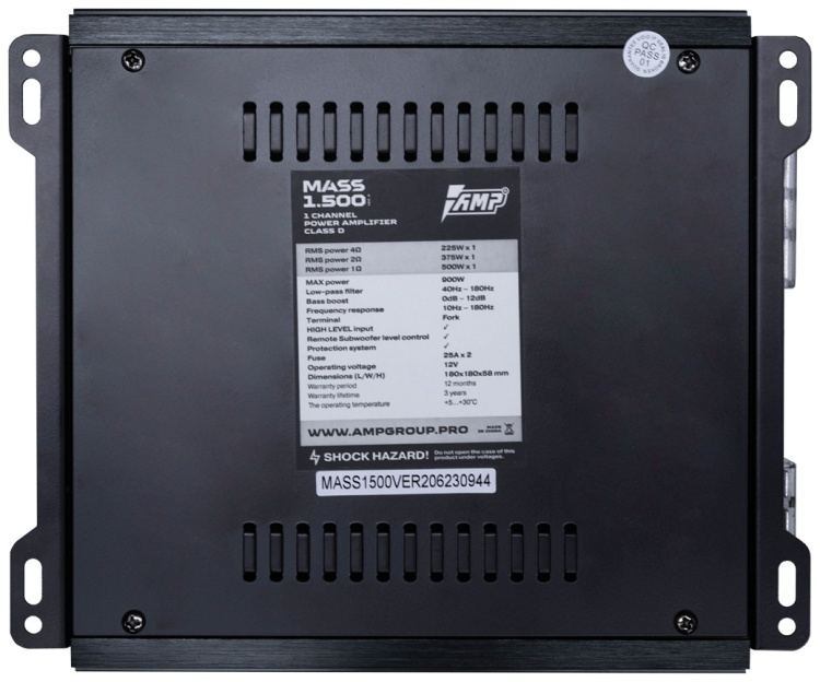 AMP MASS 1.500 ver.2 900 Вт 1 канальный купить,32000