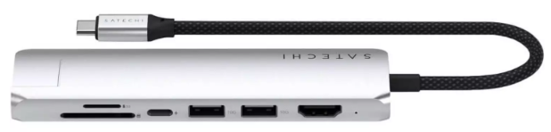 Адаптер Satechi 7-in-1 USB-C Slim Multiport with Ethernet Silver купить,48490