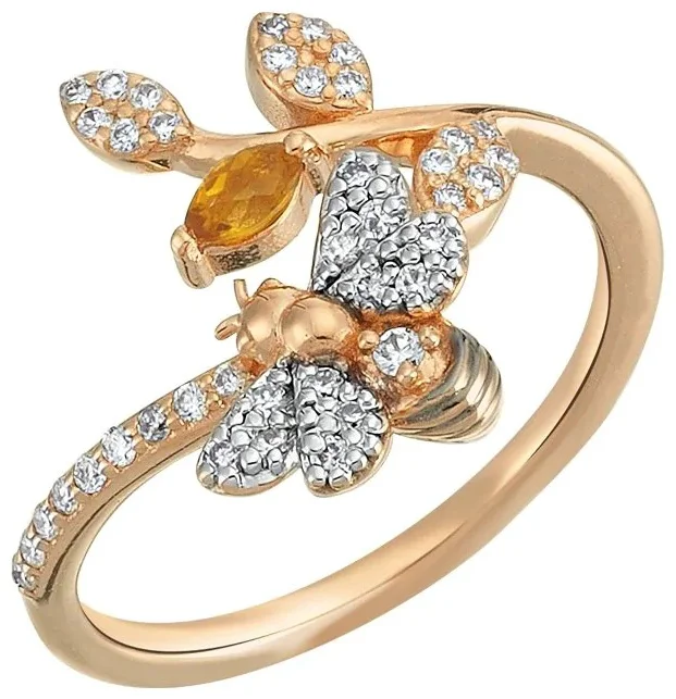 Кольцо Bee Goddess 1004 BG 17р 2,66гр 0,21ct 0,07ct. купить,NaN