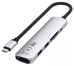 Адаптер Satechi 6-in-1 USB-C Slim Multiport Silver